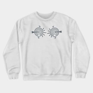 Black target archery design Crewneck Sweatshirt